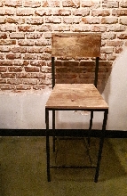 5 sillas taburete alto madera